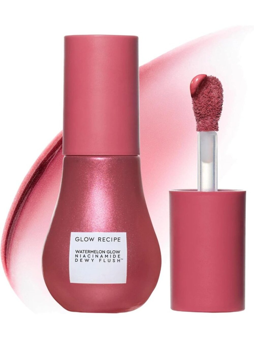 Dewy Flush Tinted Liquid Blush Serum - Hydrating, Buildable Berry Plum Tint for